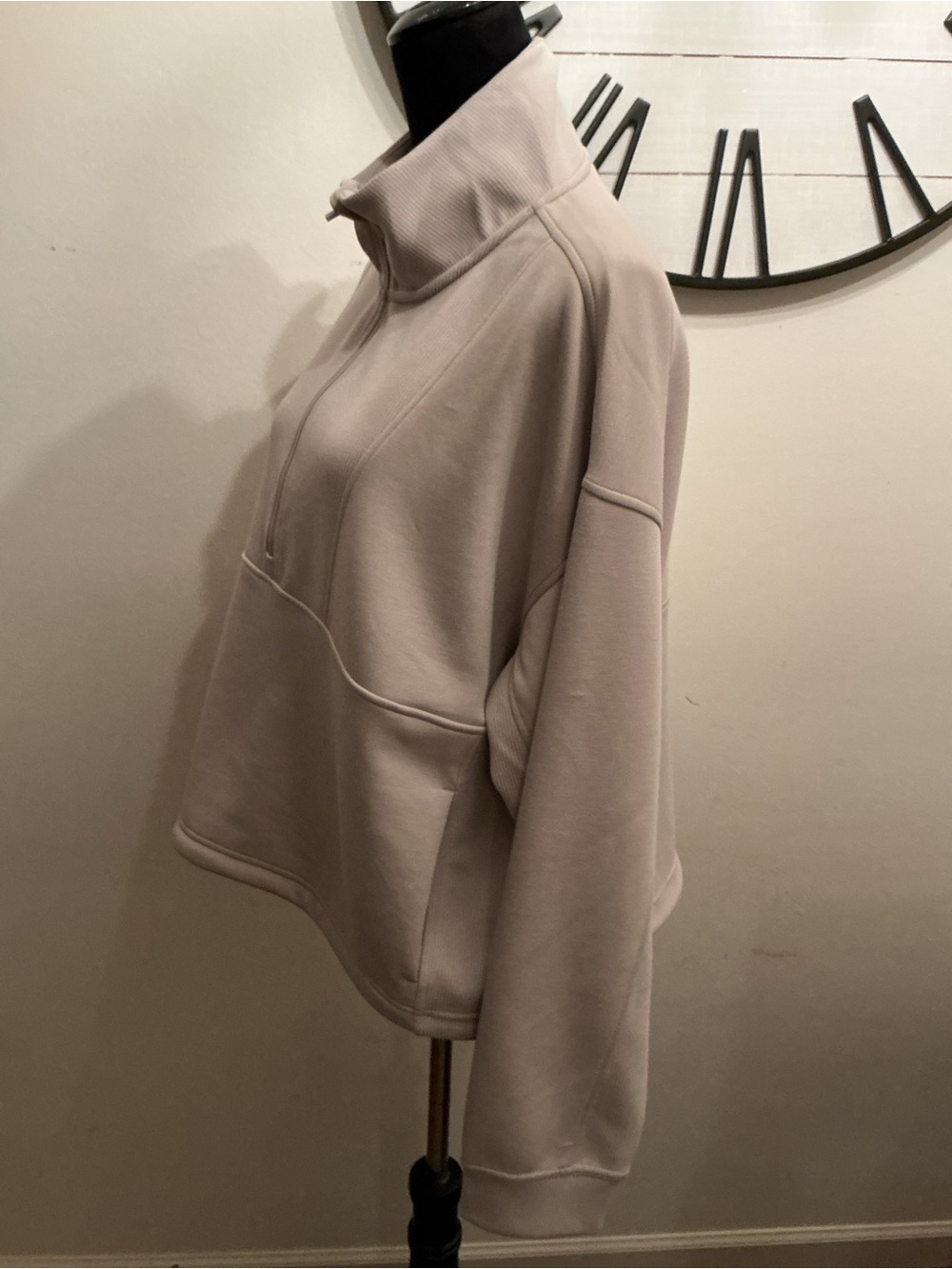 Women’s Cream Half-Zip Pullover Sweater